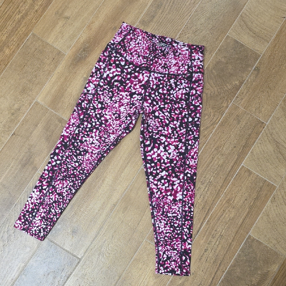 Vibrant Pink and Black Women's Leggings
